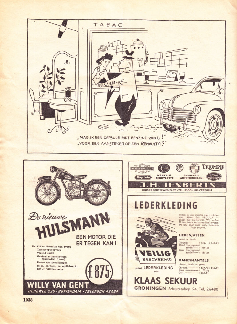 Hulsmann advertentie Weekblad Motor nr. 39-1950