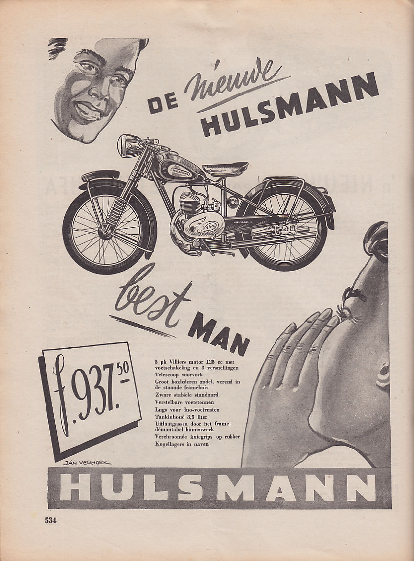 Advertentie Hulsmann uit Weekblad Motor, nr. 19 1951