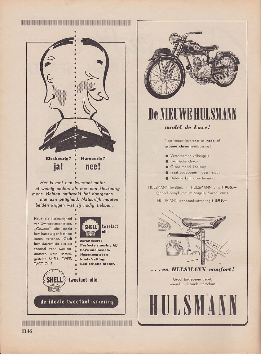 Hulsmann advertentie Weekblad Motor nr. 39 1951