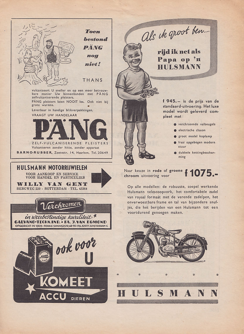 Hulsmann advertentie Weekblad Motor nr. 35 1952