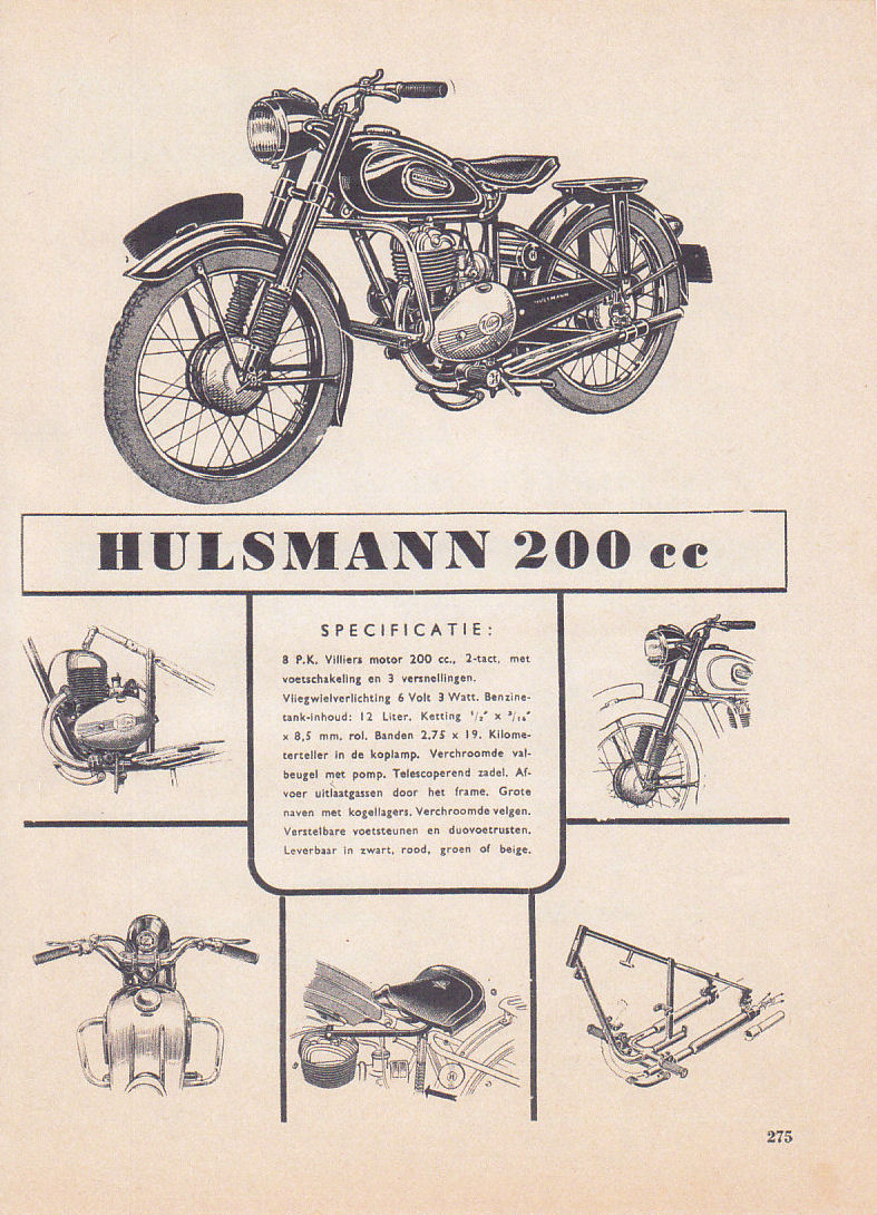 Hulsmann advertentie weekblad Motor 1953