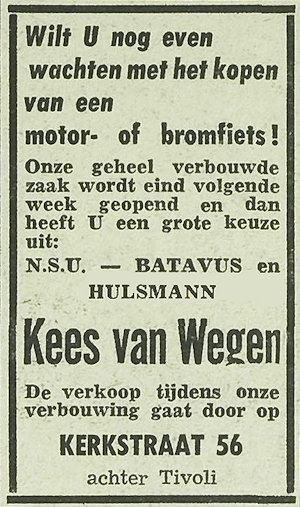 Hulsmann advertentie Utrechts Nieuwsblad 02-04-1955
