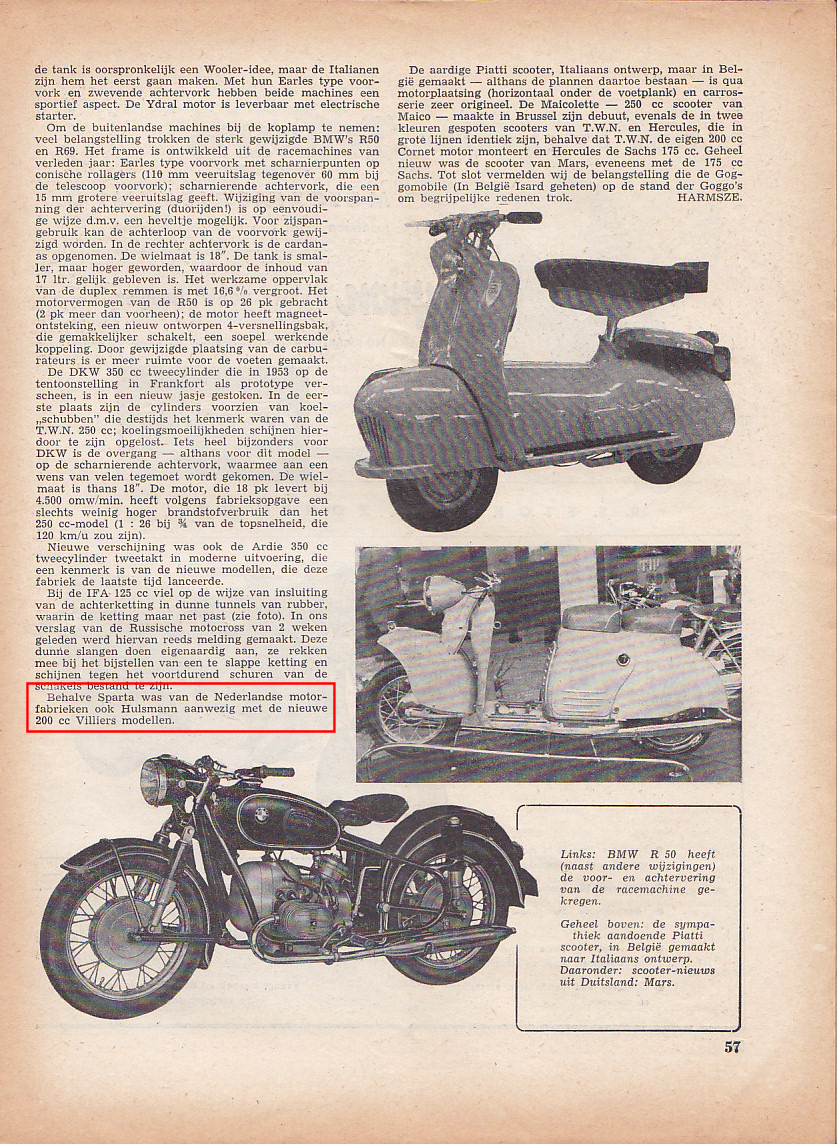 Verslag Salon Brussel 1955 - Weekblad Motor nr. 3 1955