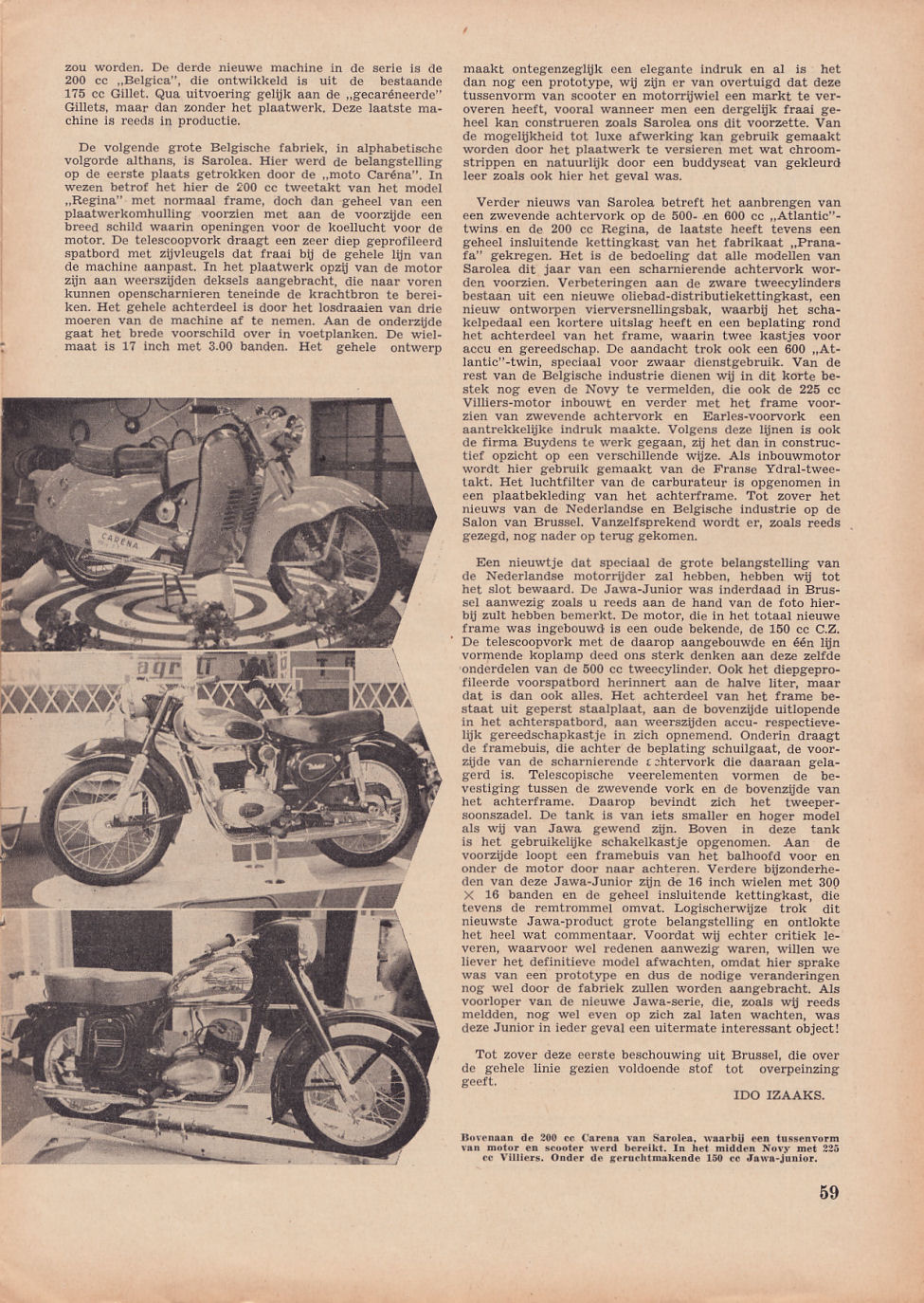 Motorkampioen nr. 4 1954, Hulsmann protoype op Salon Brussel