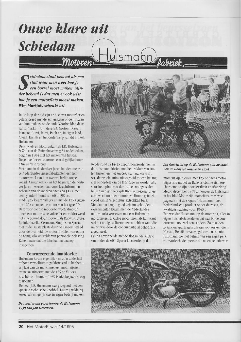 Over Hulsmann - Het Motorrijwiel nr. 14 1995