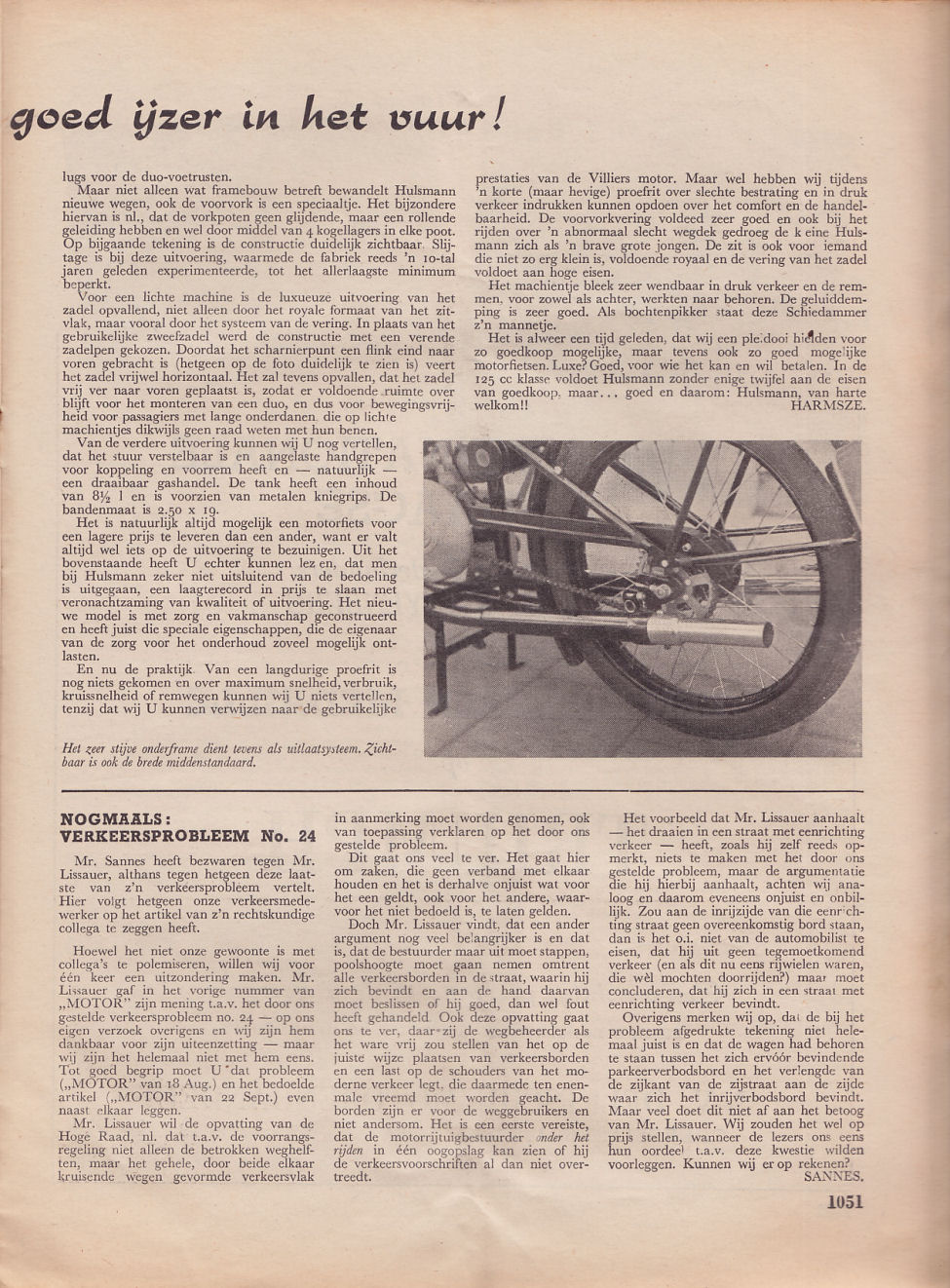 Road test Hulsmann 125cc uit Motor nr. 39 1950