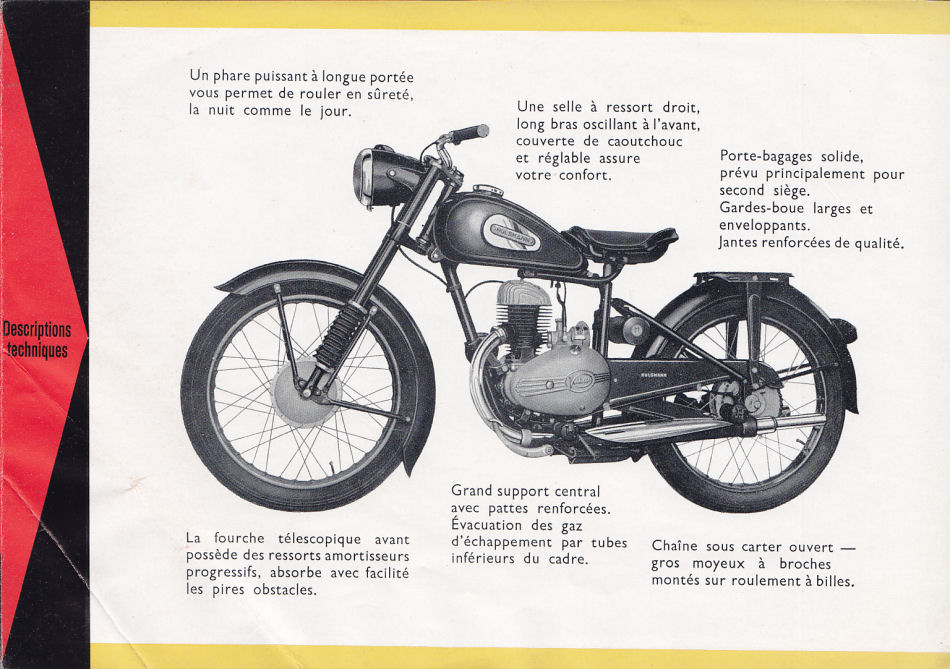 Hulsmann folder 125cc - Franstalig - 1953/54