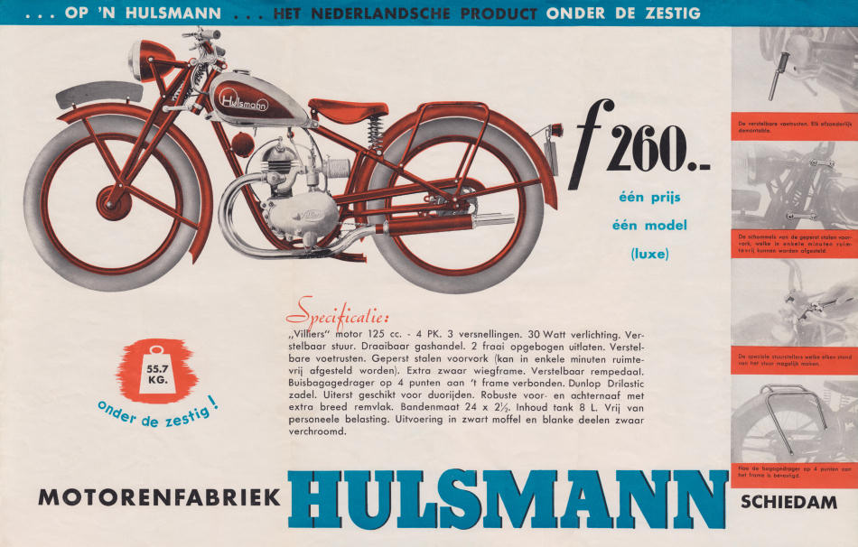 Kleurenfolder Hulsmann 125cc - vooroorlogs