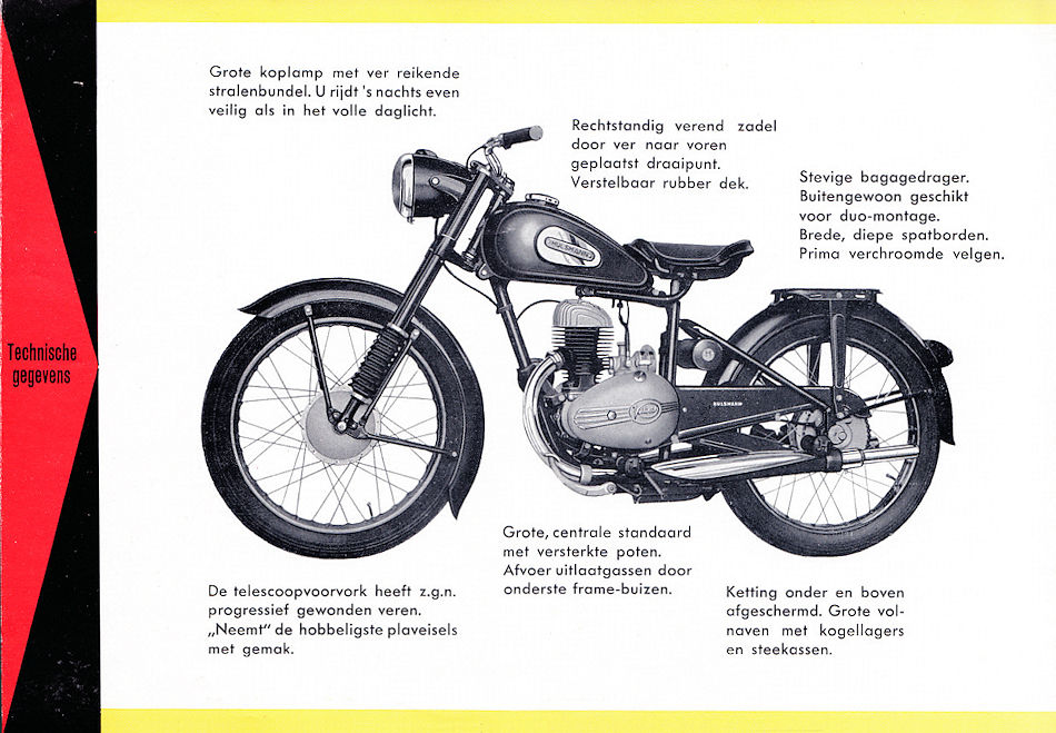 Hulsmann folder 125cc - Nederlandstalig - 1953/54