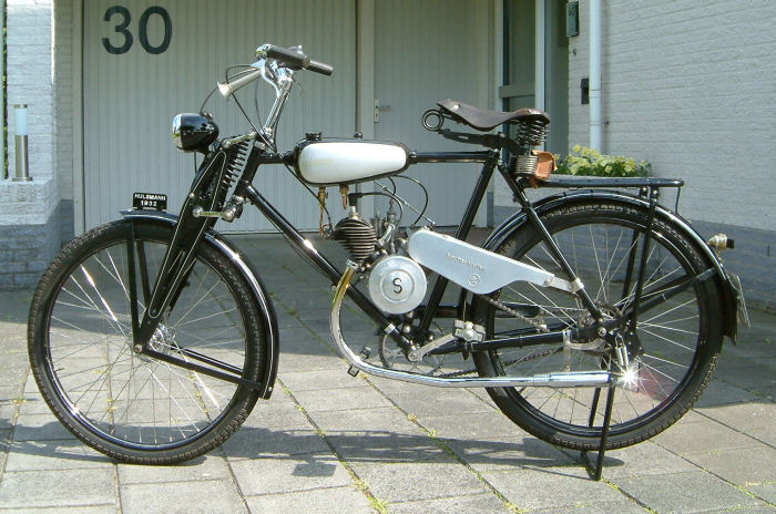 Hulsmann rijwiel met 74cc hulpmotor - 1932