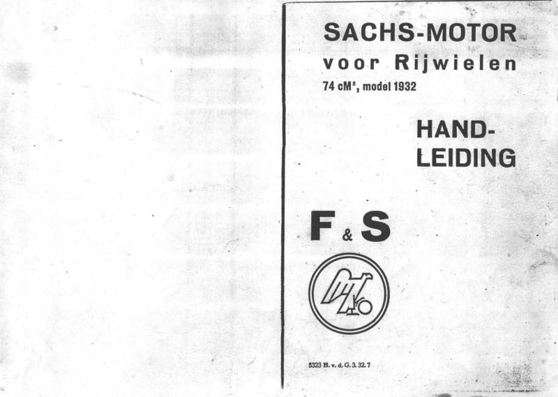 Handleiding Sachs 74cc Model 32