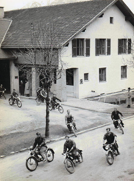 Imme motorcycles leaving the factory premisses