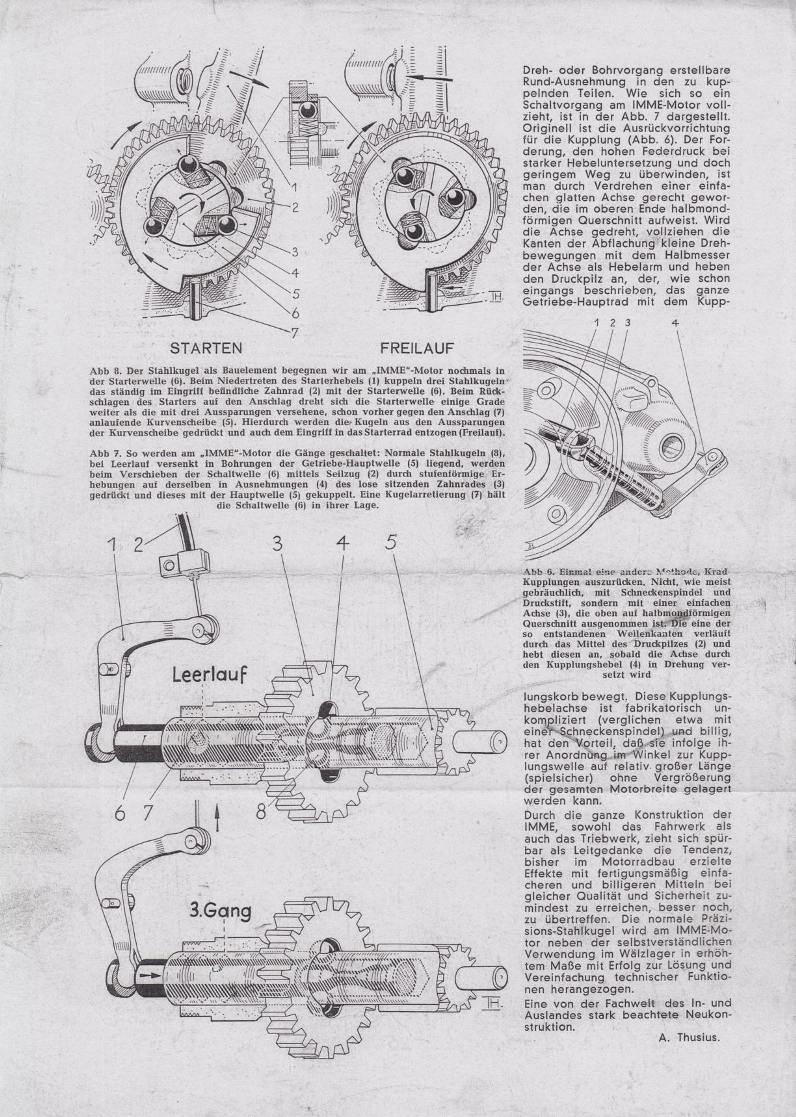 Artikel uit Motor und Gasturbinen oktober 1949 over Imme R100