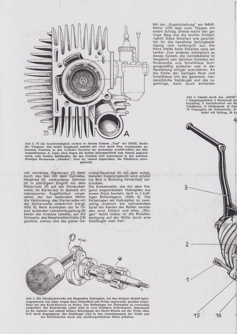 Artikel uit Motor und Gasturbinen oktober 1949 over Imme R100