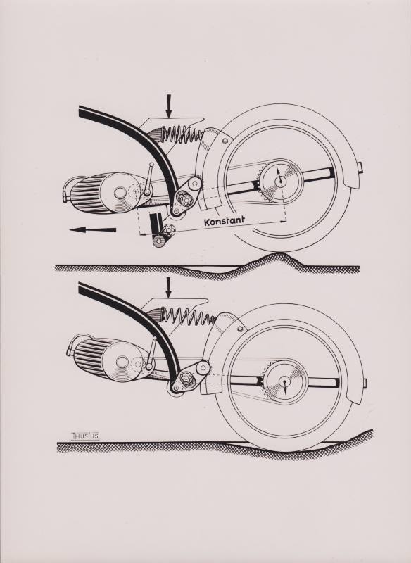 Imme R100 engine - rear suspension