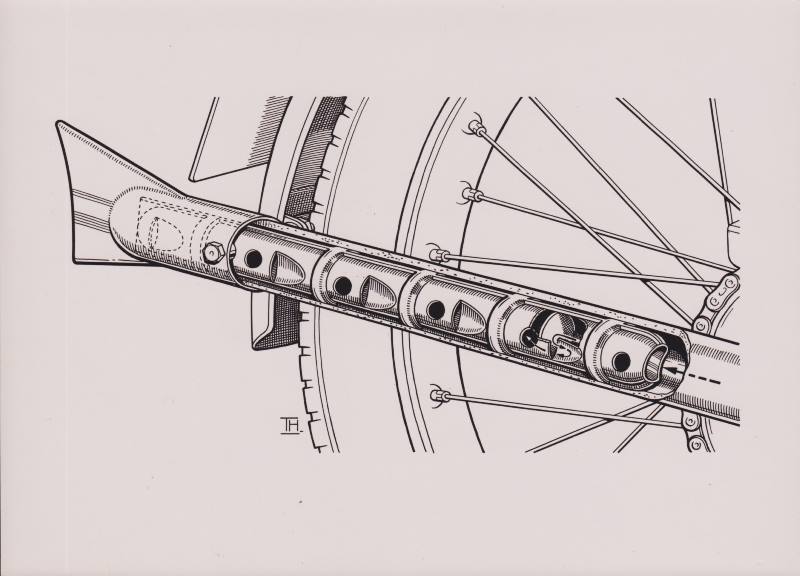 Imme R100 engine - exhaust silencer