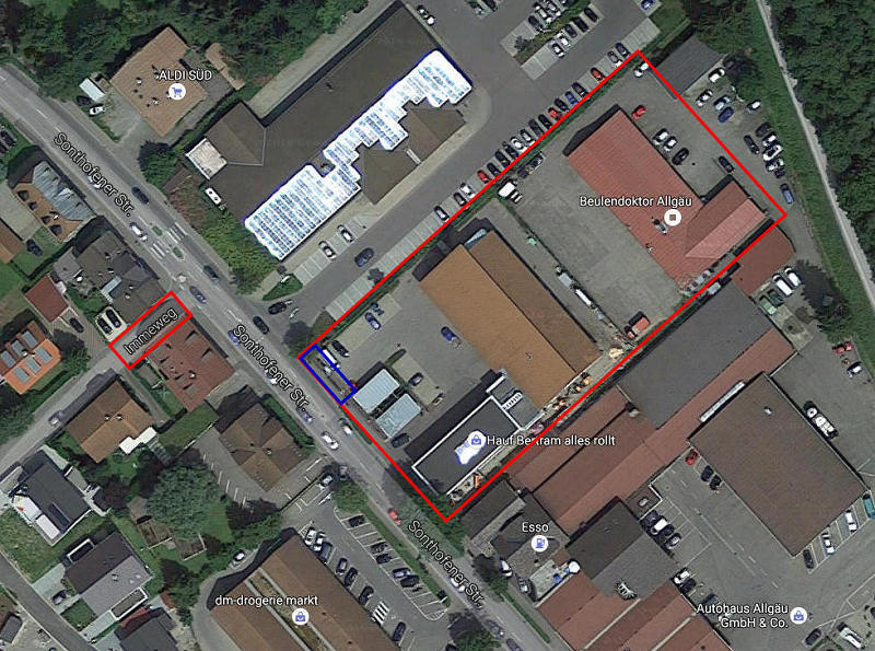 Location of the Imme factory and Immeweg in Immenstadt im Allgäu