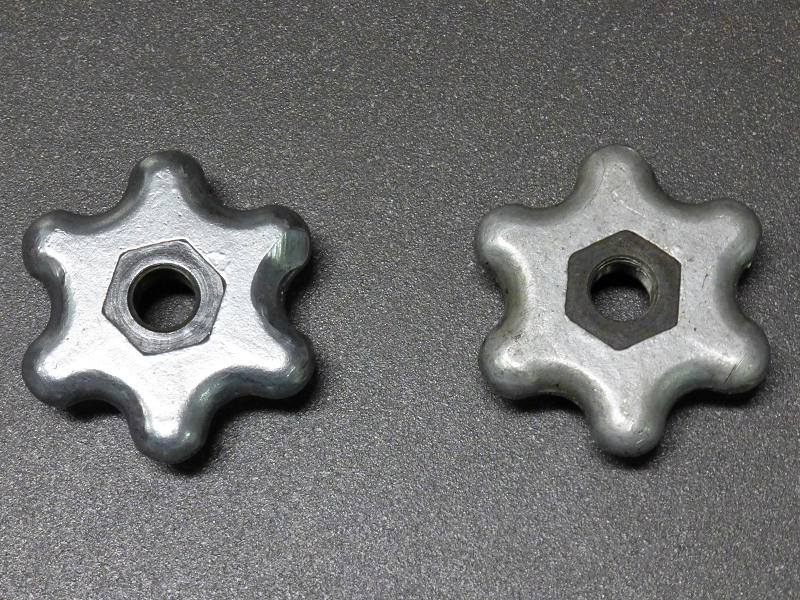 Imme aluminum parts before and after refurbishement