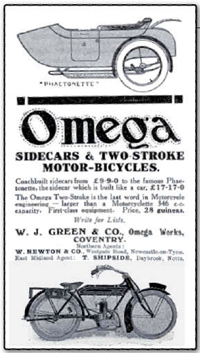 English Omega advertisment 1914
