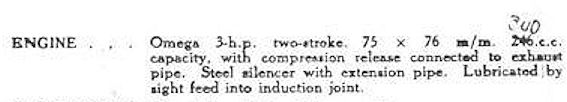 Correction in Omega Catalog 1915