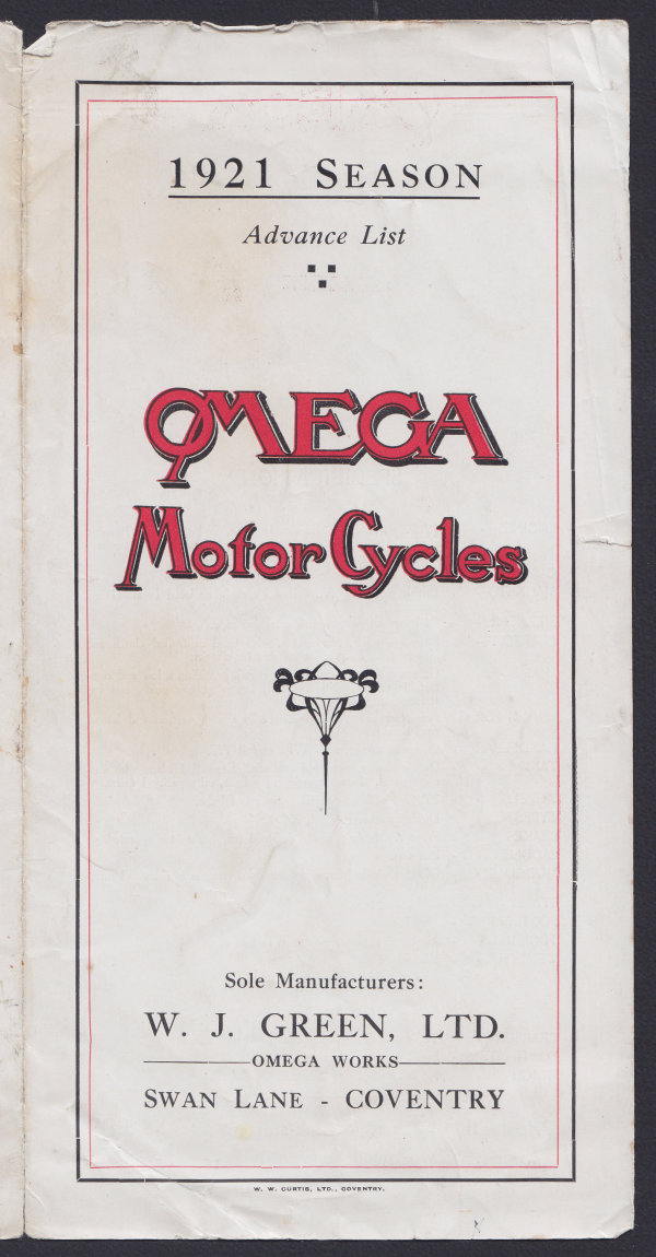 Omega Catalog 1921