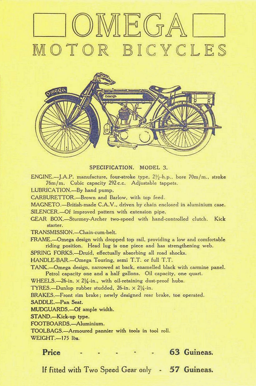 Omega Catalog 1922