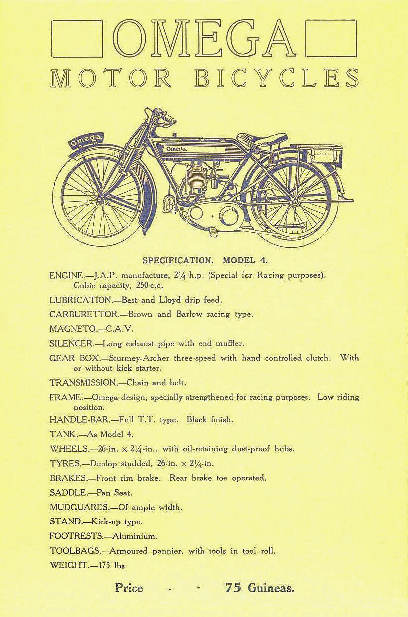 Omega Catalog 1922