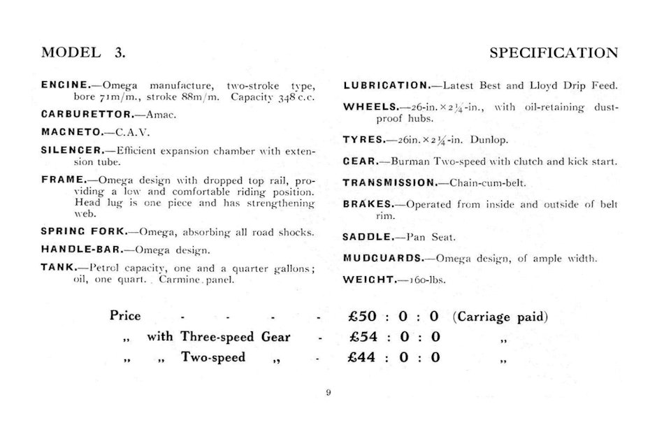 Omega Catalog 1923