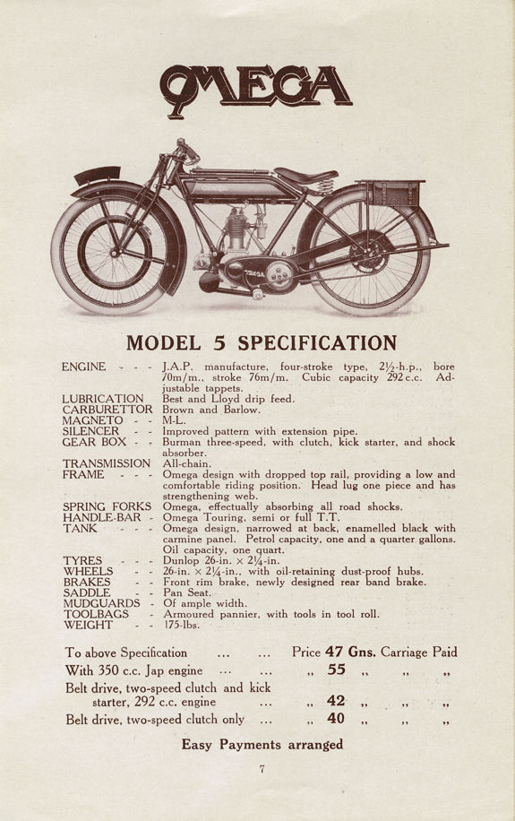 Omega Catalog 1924