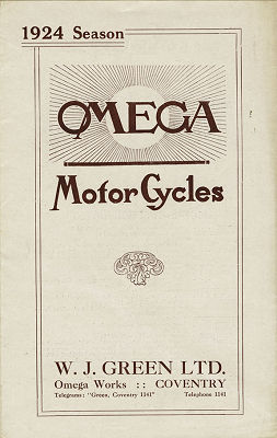 Front of the Omega catalogue of 1924