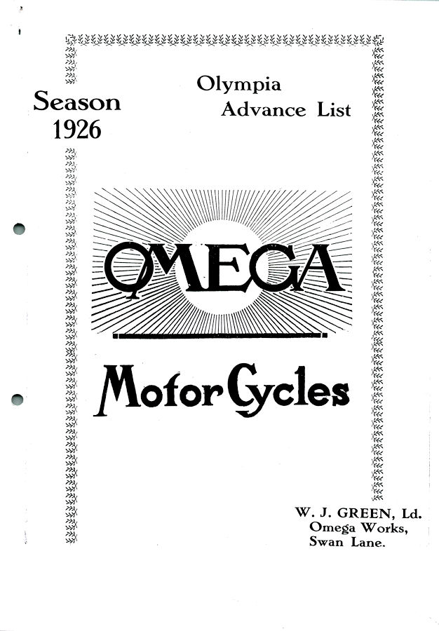 Omega Catalog 1926