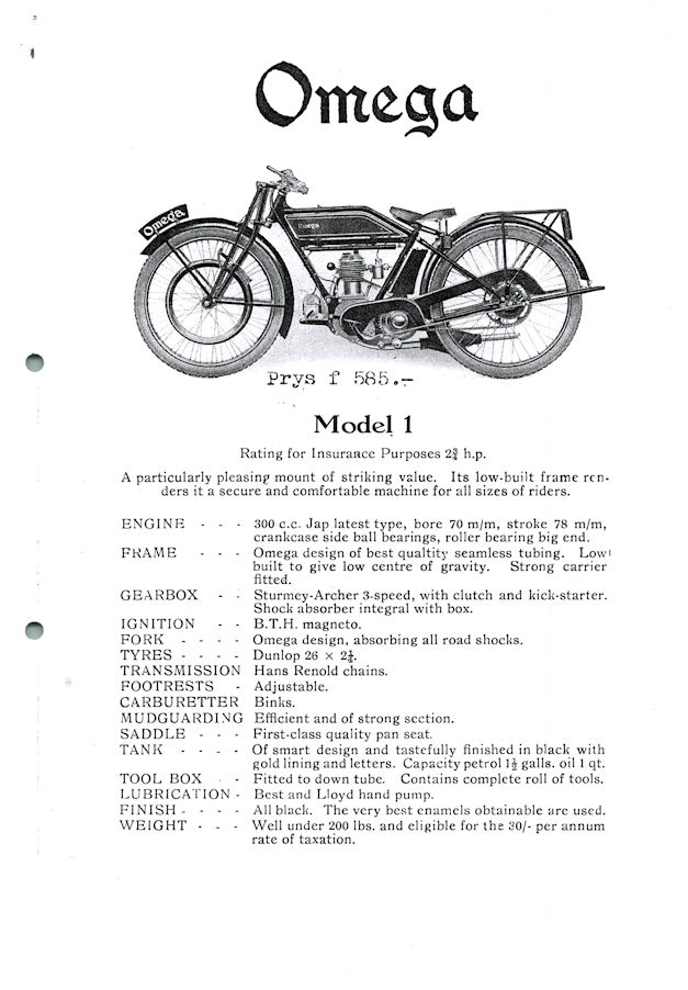 Omega Catalog 1926