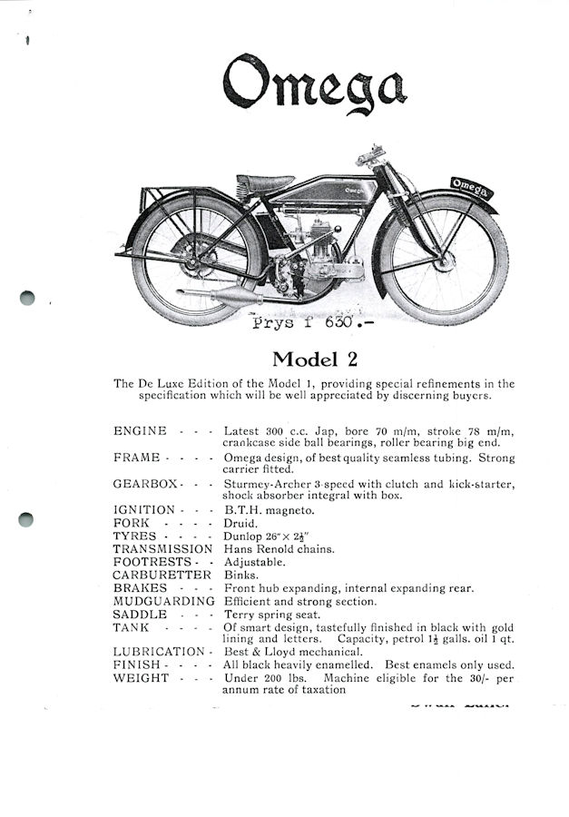 Omega Catalog 1926