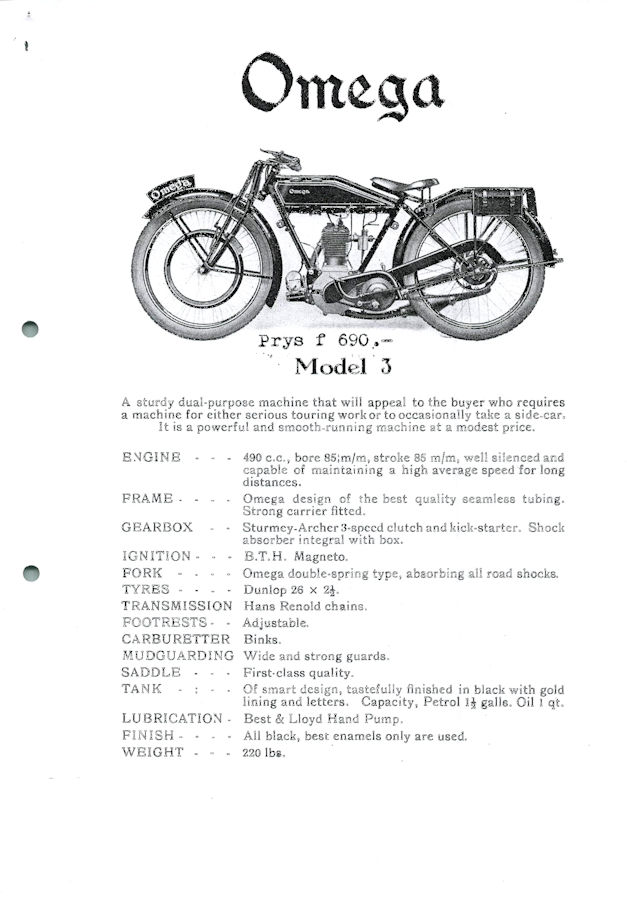 Omega Catalog 1926