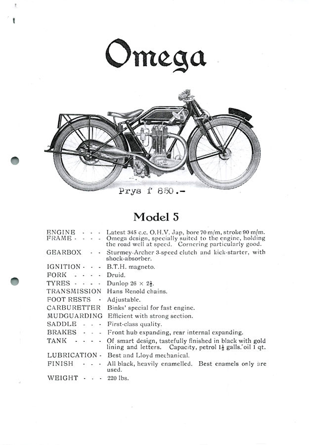 Omega Catalog 1926