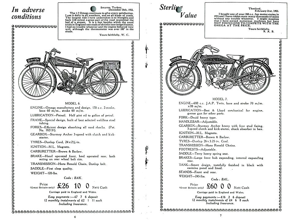 Omega Catalog 1927