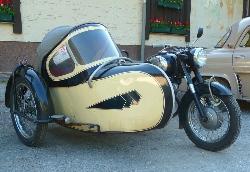 Puch 250 TF with Austro-Omega sidecar