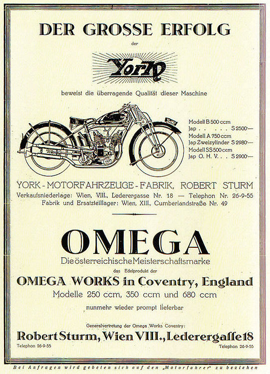 York-Omega advertisement