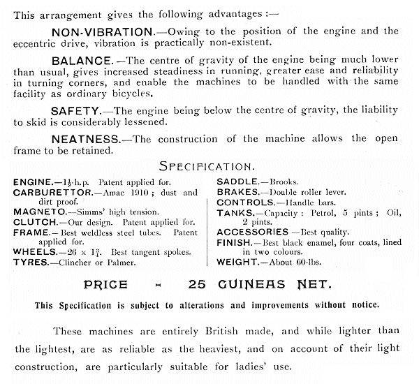 Specifications of Dorset & Roberts Omega Ladies model