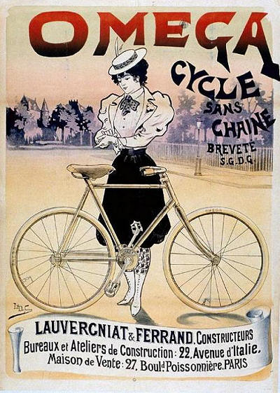 Omega chainless bicycle - France 1898
