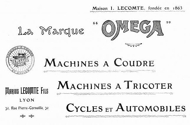 Omega MLF catalogue - France 1906