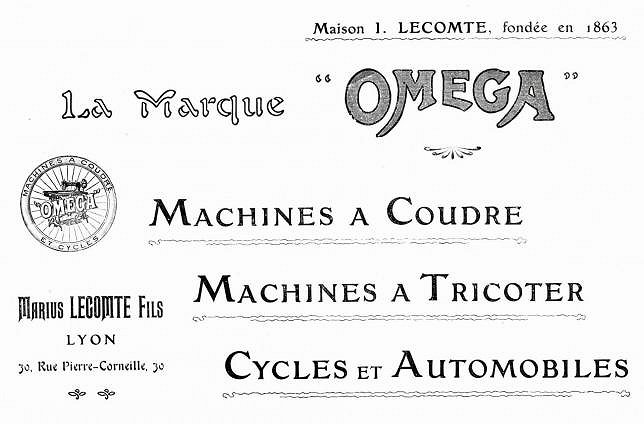 Omega MLF catalogue - France 1906