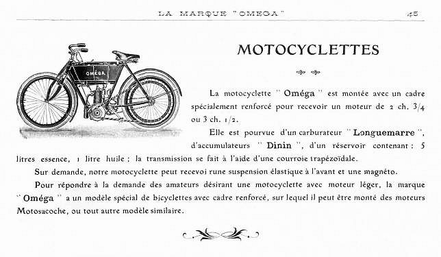 Omega MLF catalogue - France 1906