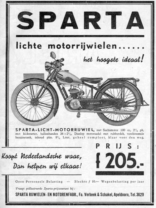 Sparta advertentie juni 1936