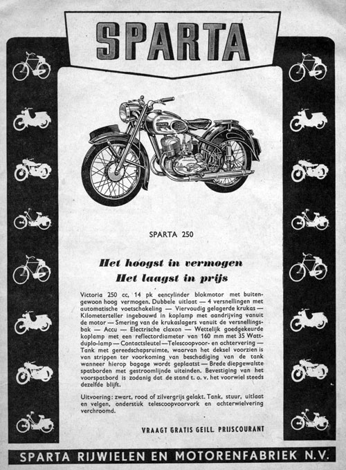 Sparta advertentie mei 1954