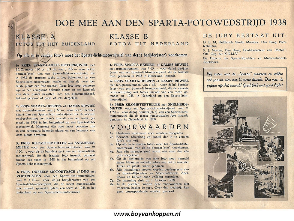 Sparta motorfietsen folder 1937