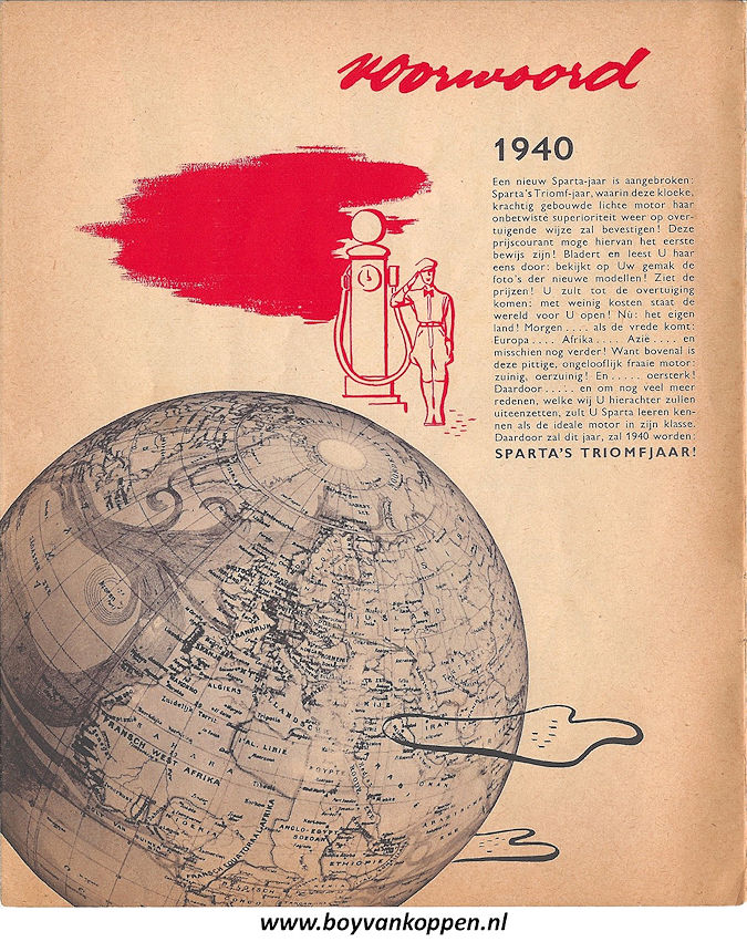 Sparta motorfietsen folder 1940