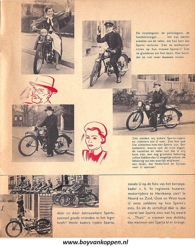 Sparta motorfietsen folder 1940