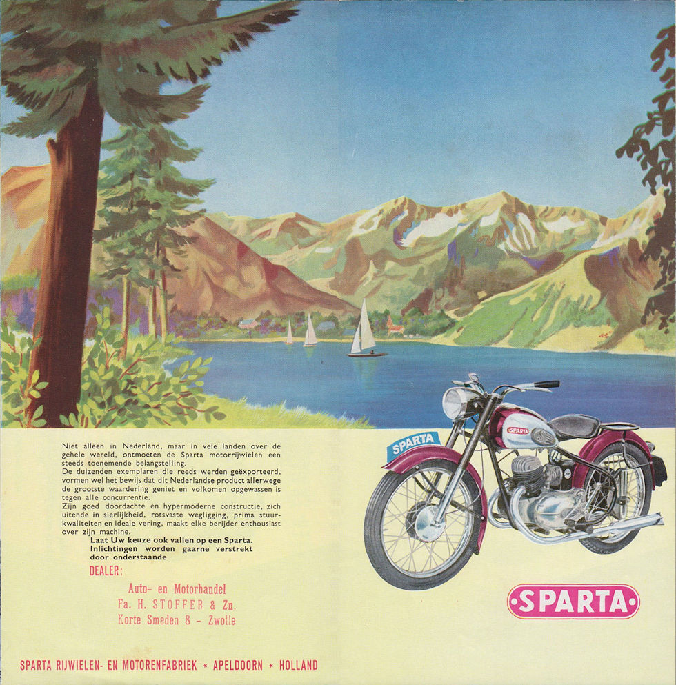 Sparta motorfietsen folder 1952
