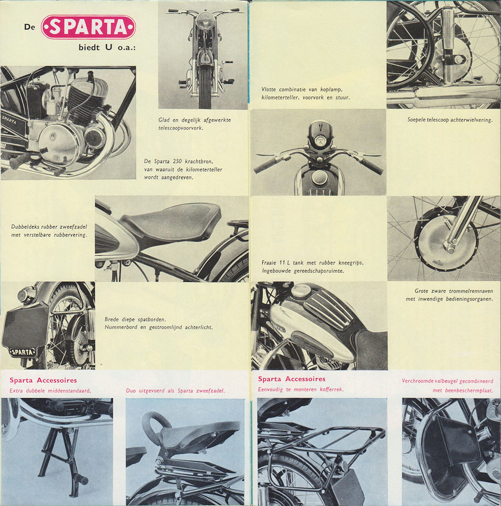 Sparta motorfietsen folder 1952